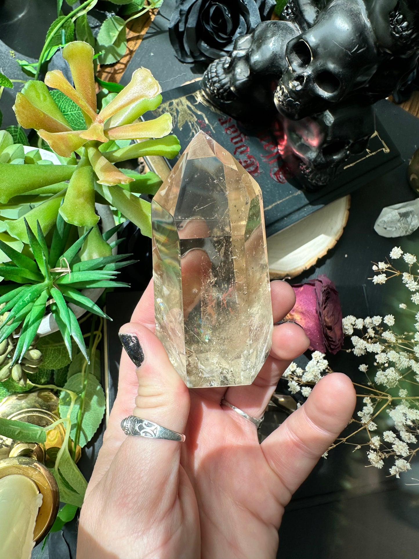 AAA grade natural citrine tower c