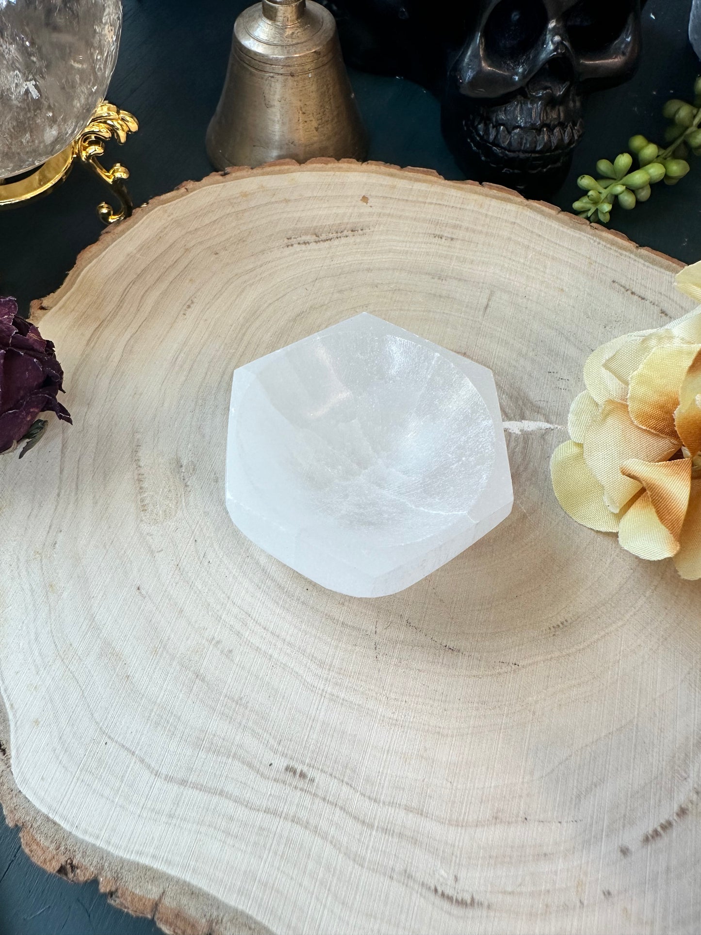 Selenite trinket bowl small size