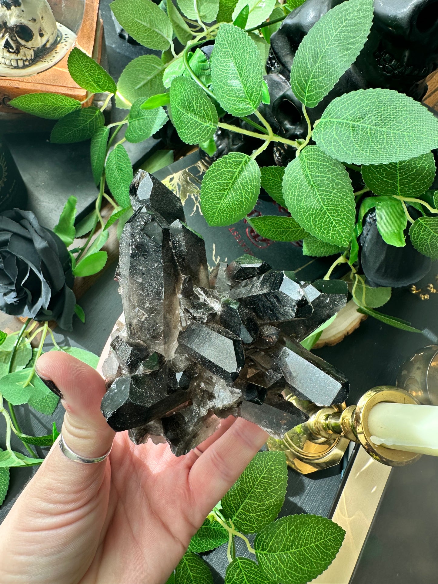 Smokey quartz cluster A