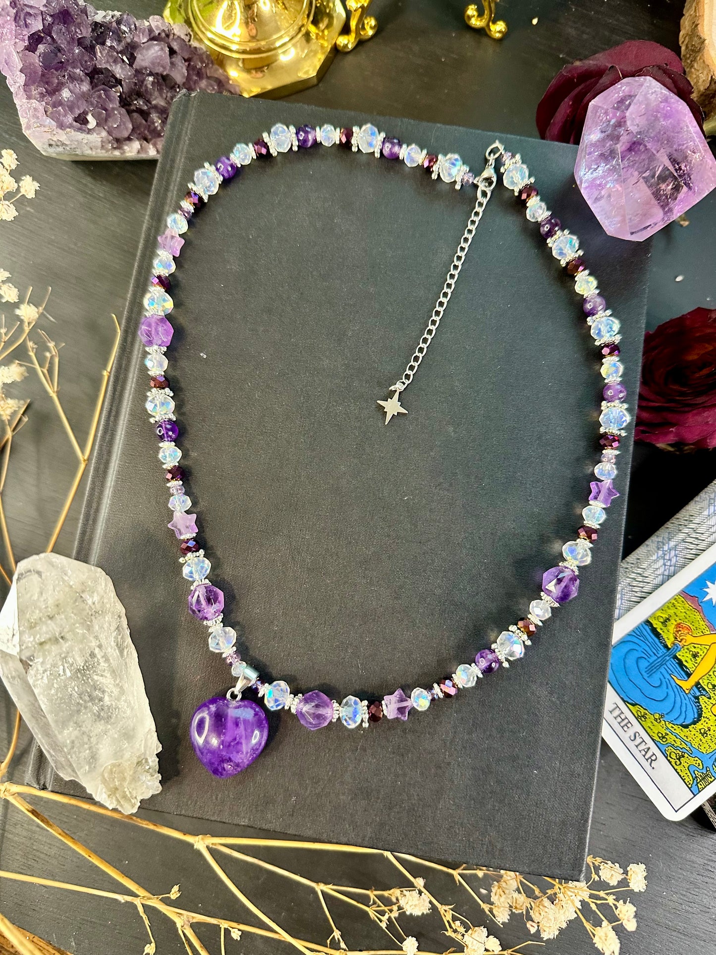 Amethyst celestial necklace