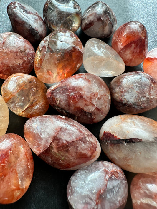 Fire quartz tumble