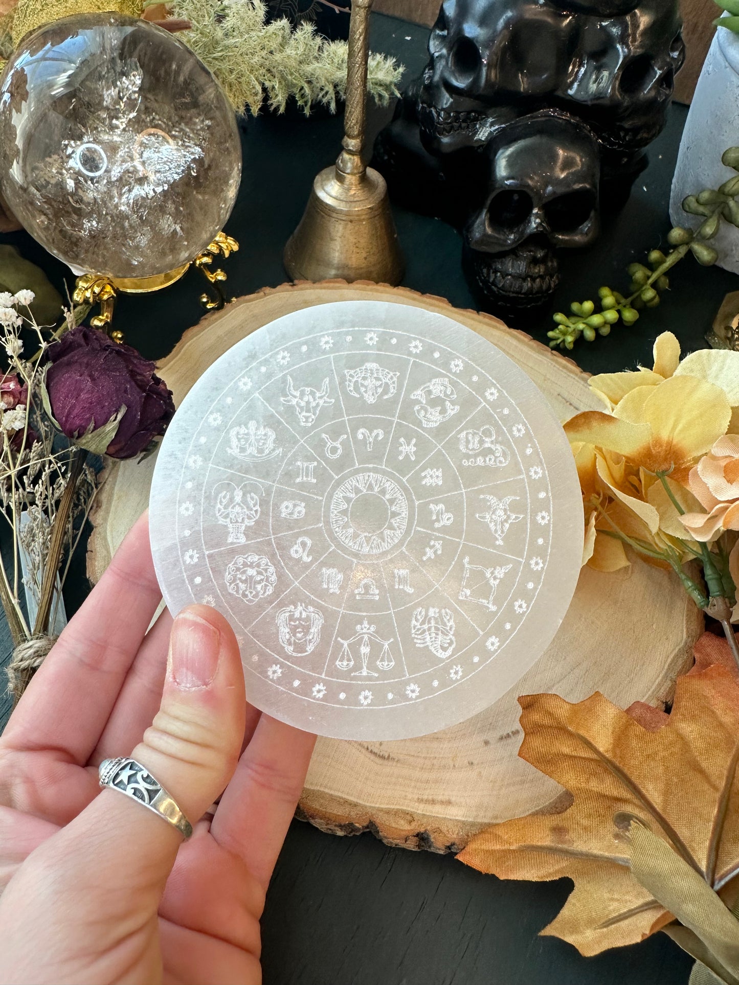Zodiac selenite charging plate