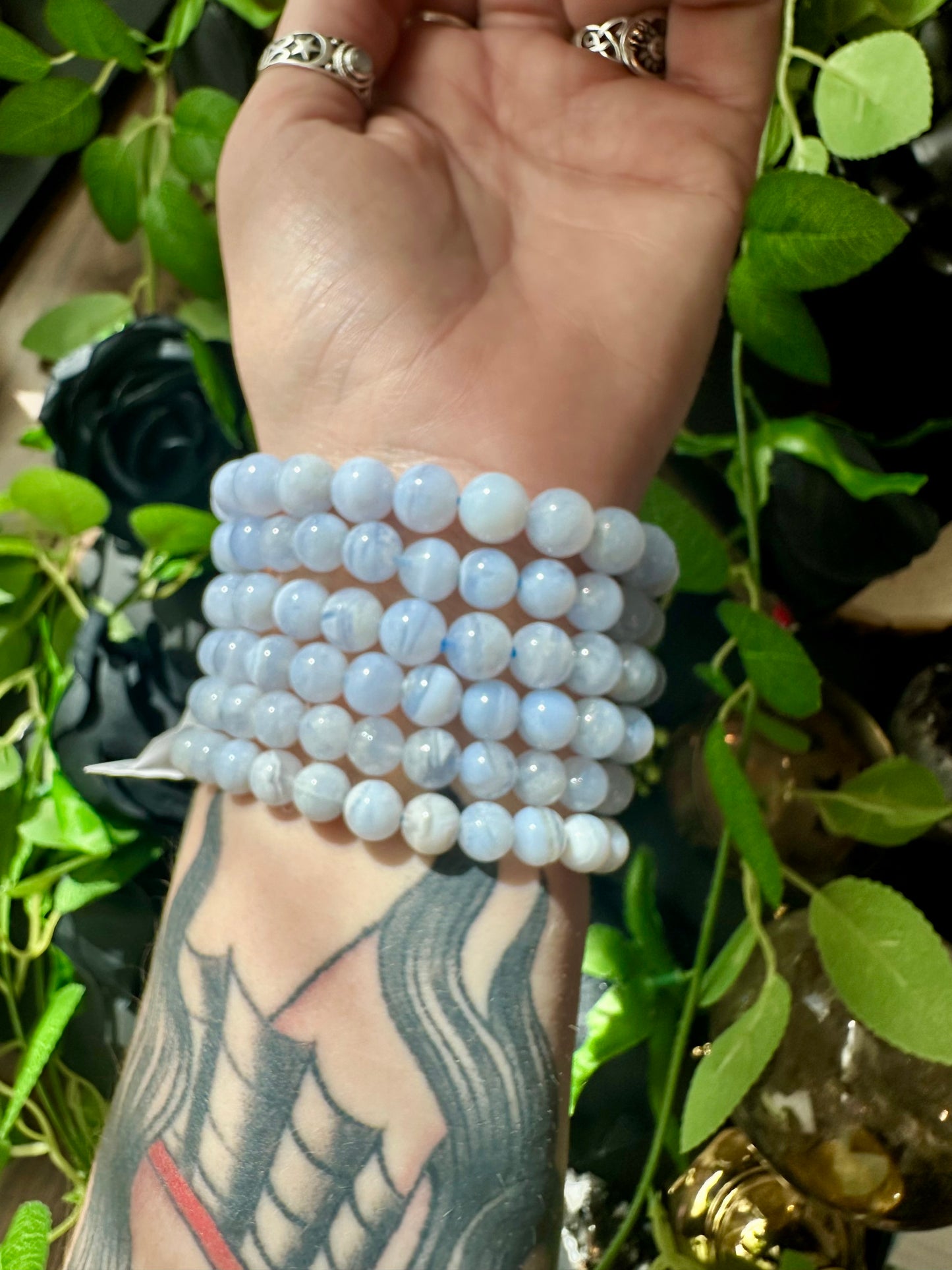 Blue lace agate bracelet