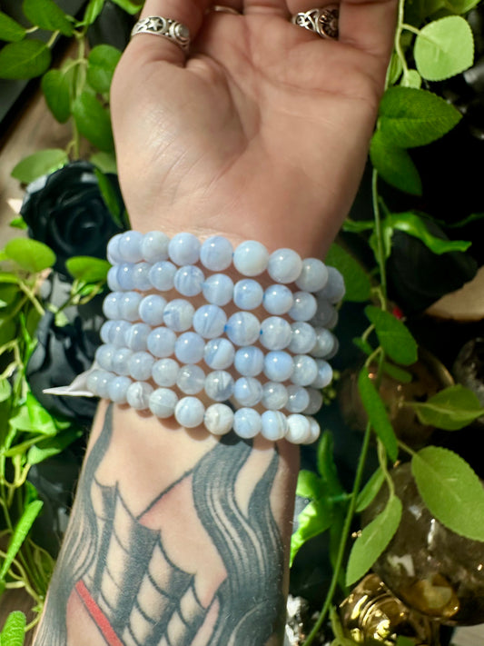 Blue lace agate bracelet