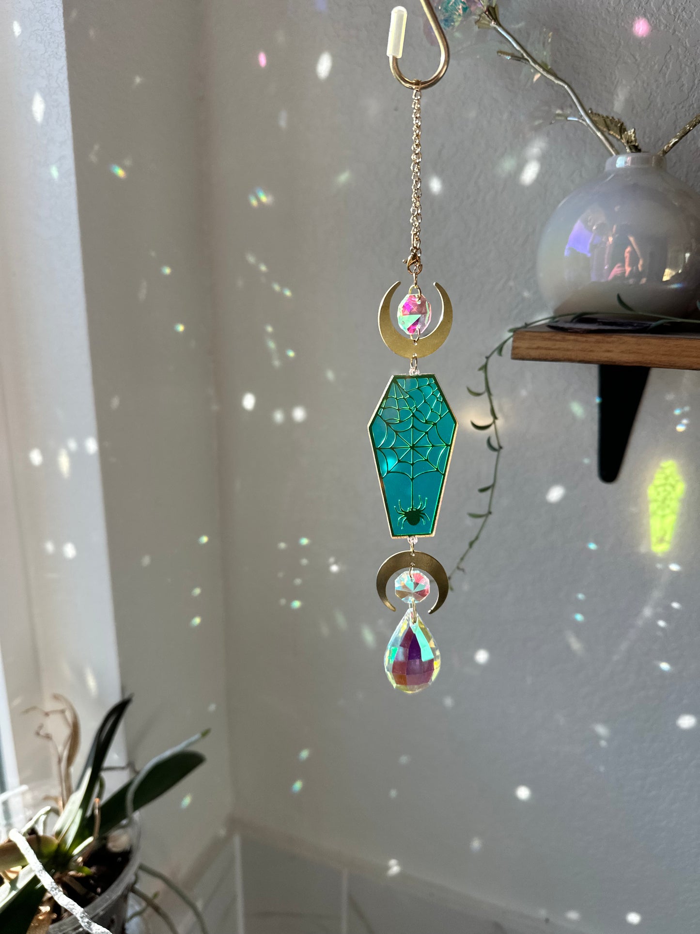 Coffin mini sun-catcher