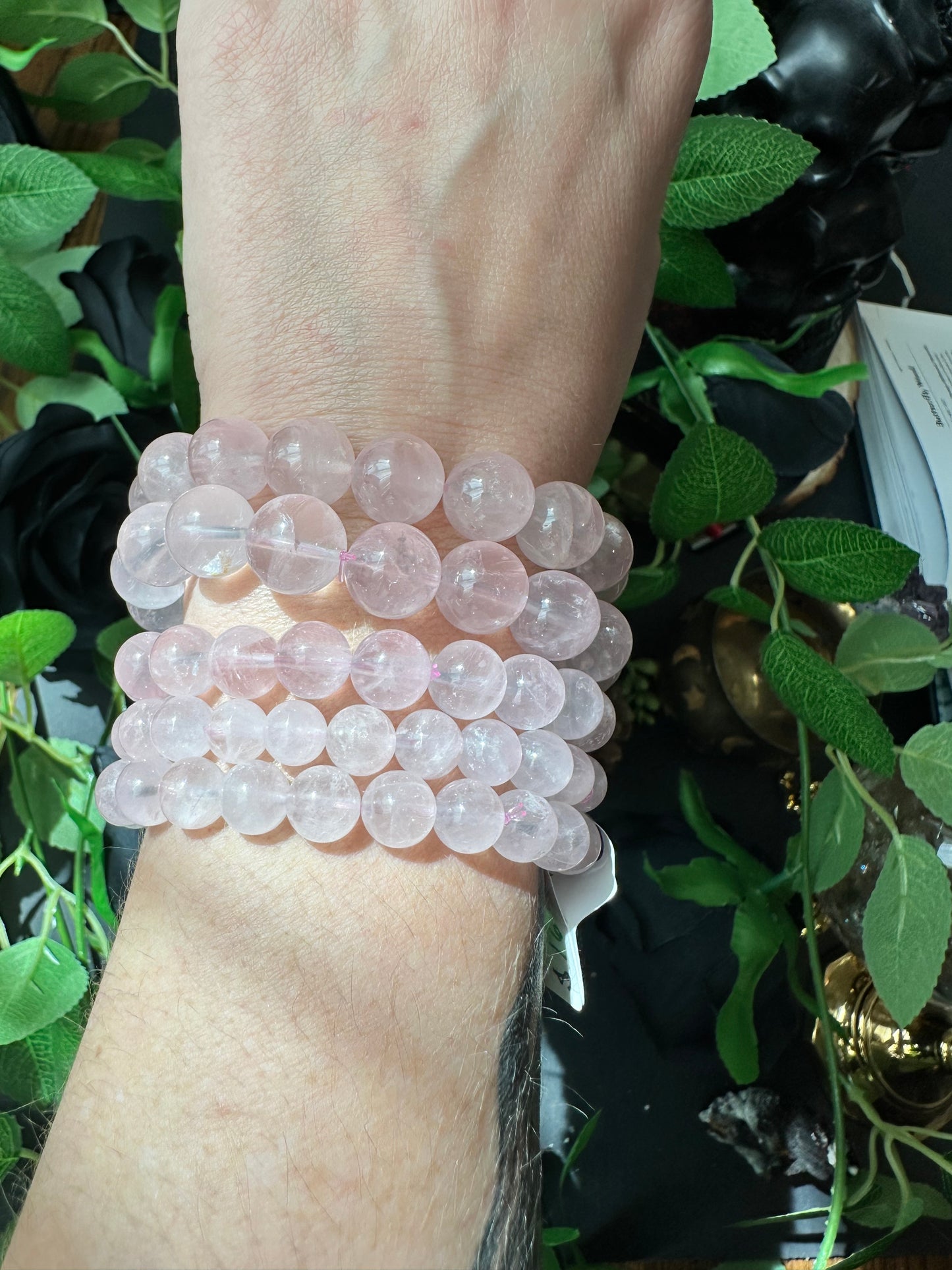 AA quality rose quartz bracelet