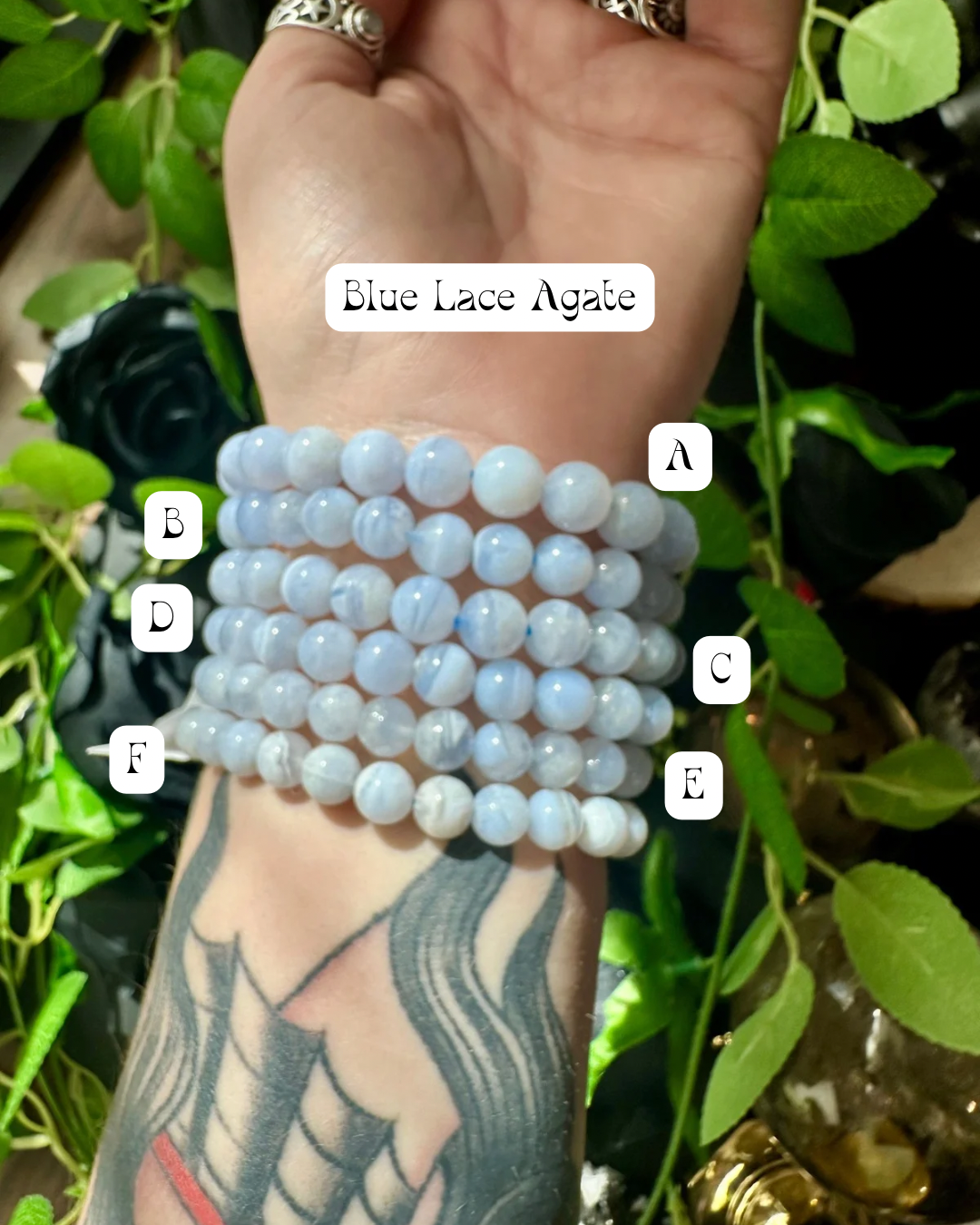 Blue lace agate bracelet