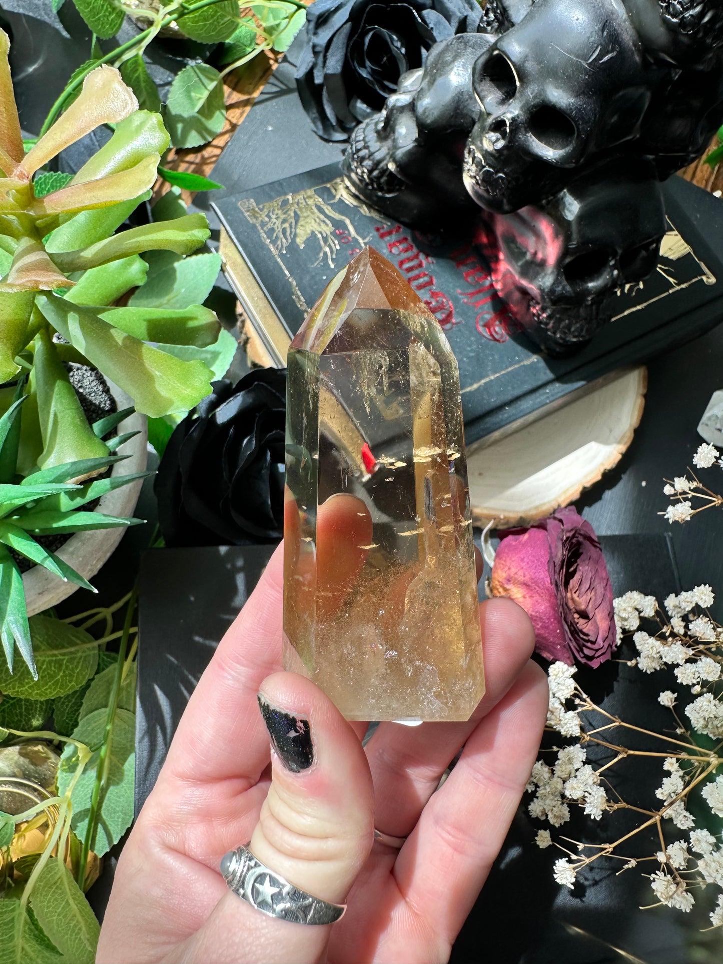 AAA Natural citrine tower a