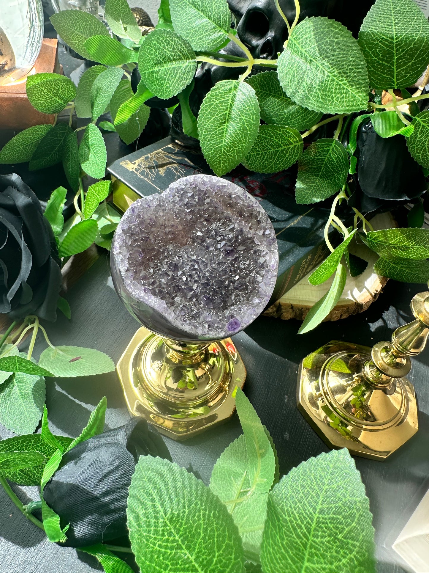 Druzy amethyst sphere D