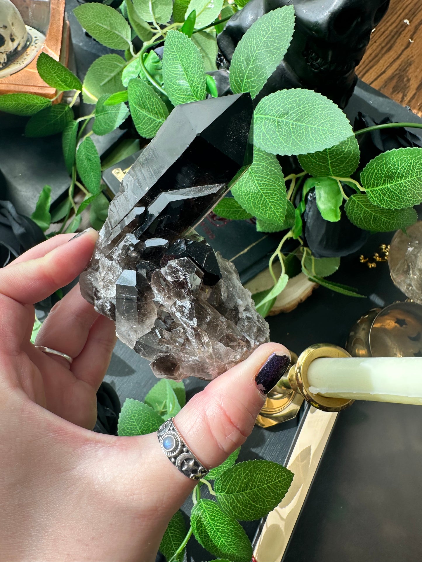 Smokey quartz cluster C