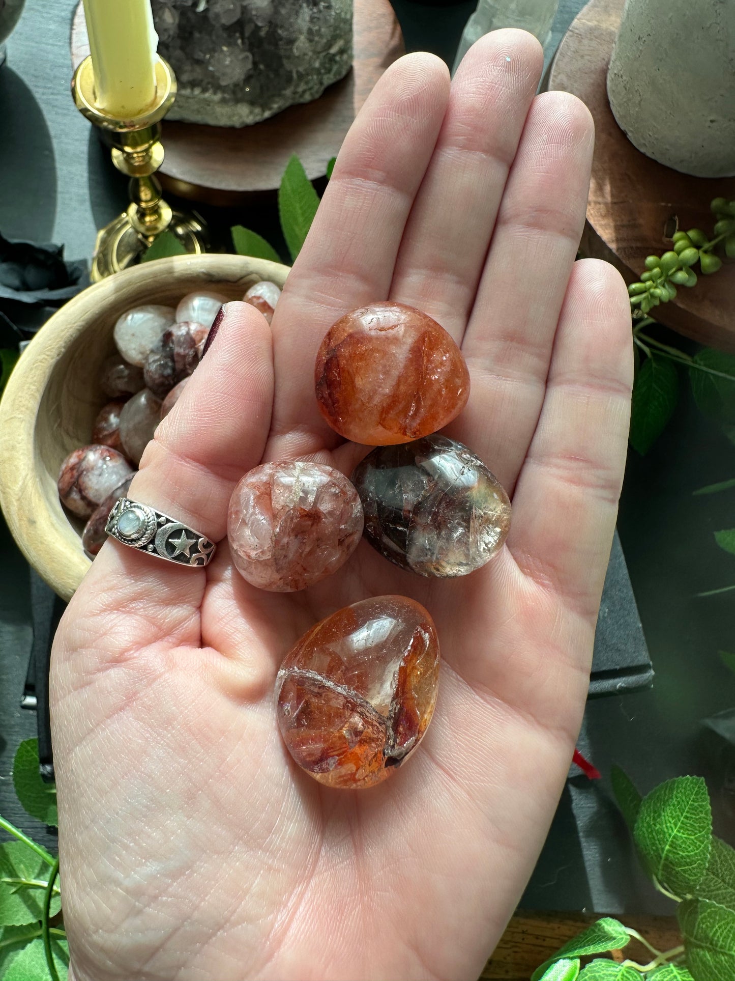 Fire quartz tumble
