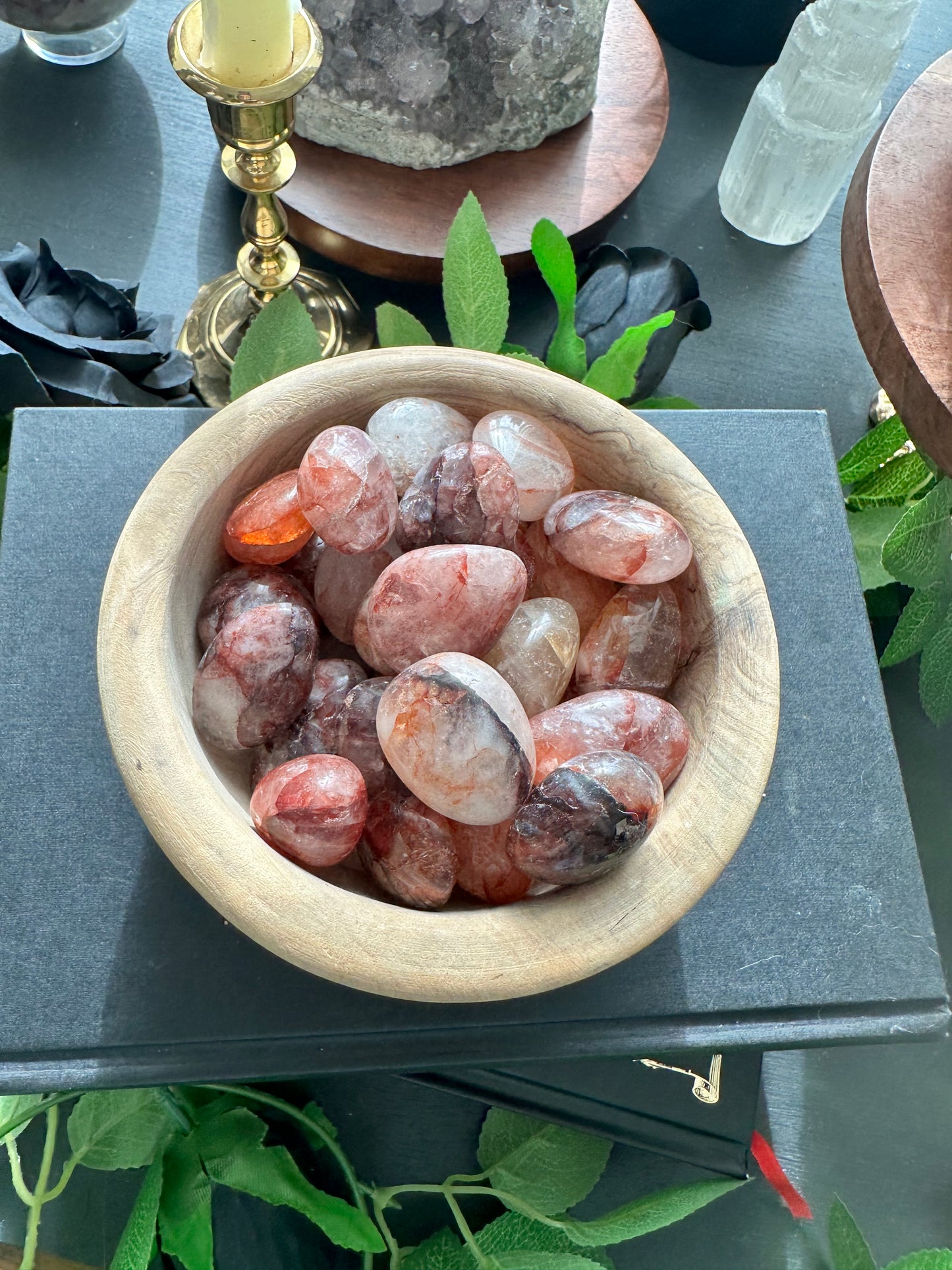 Fire quartz tumble
