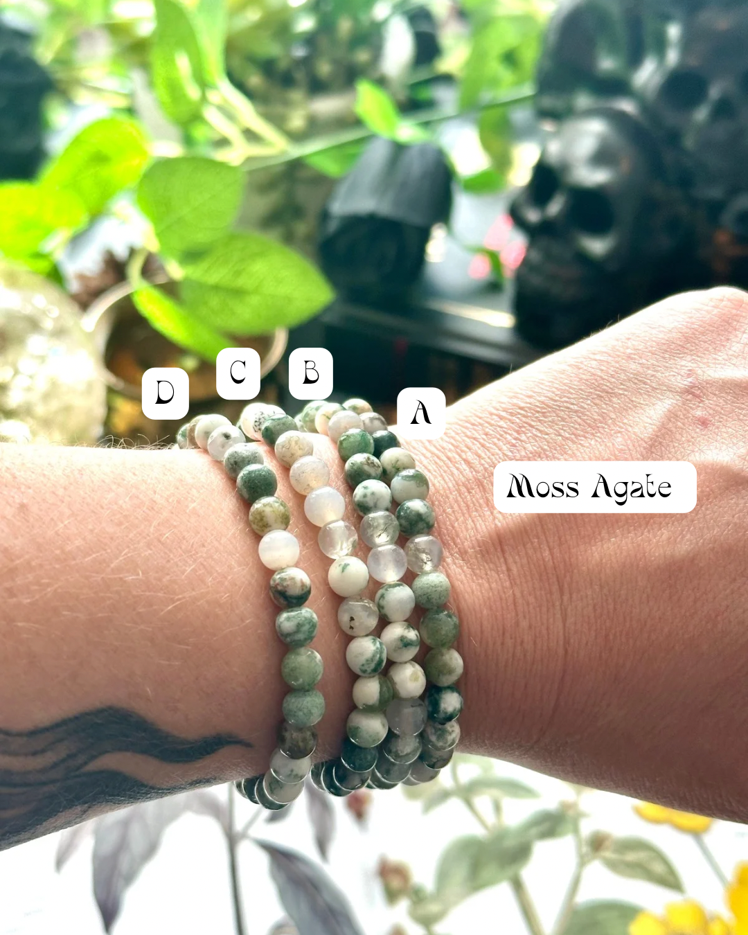 Moss agate bracelet