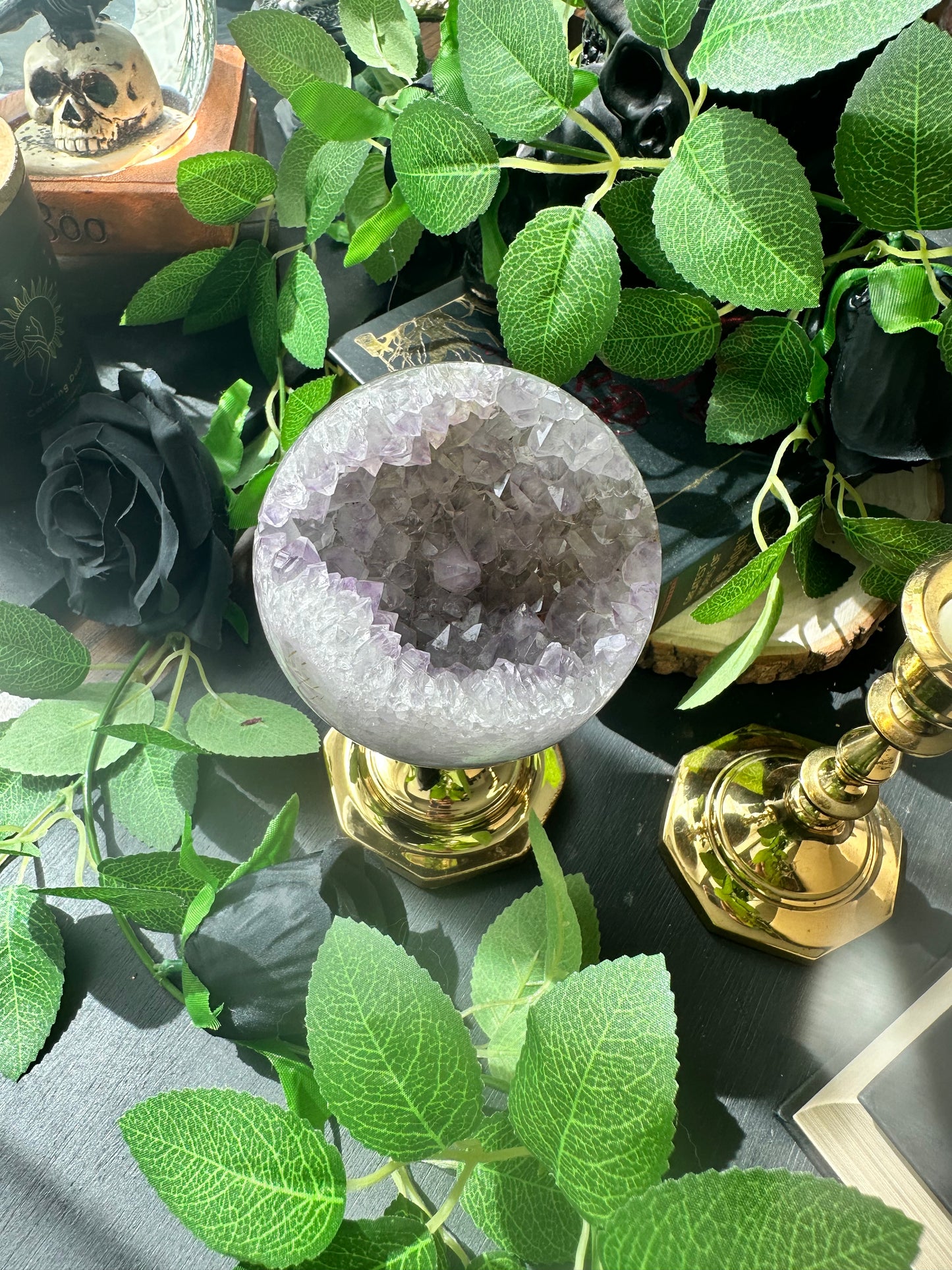 Druzy amethyst sphere A