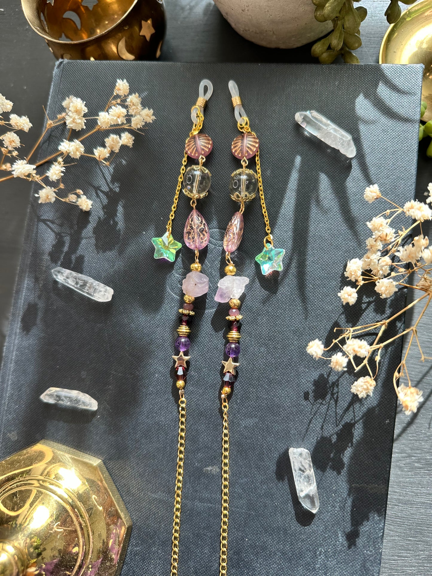 Amethyst Celestial Whimsigoth Glasses Holder Chain