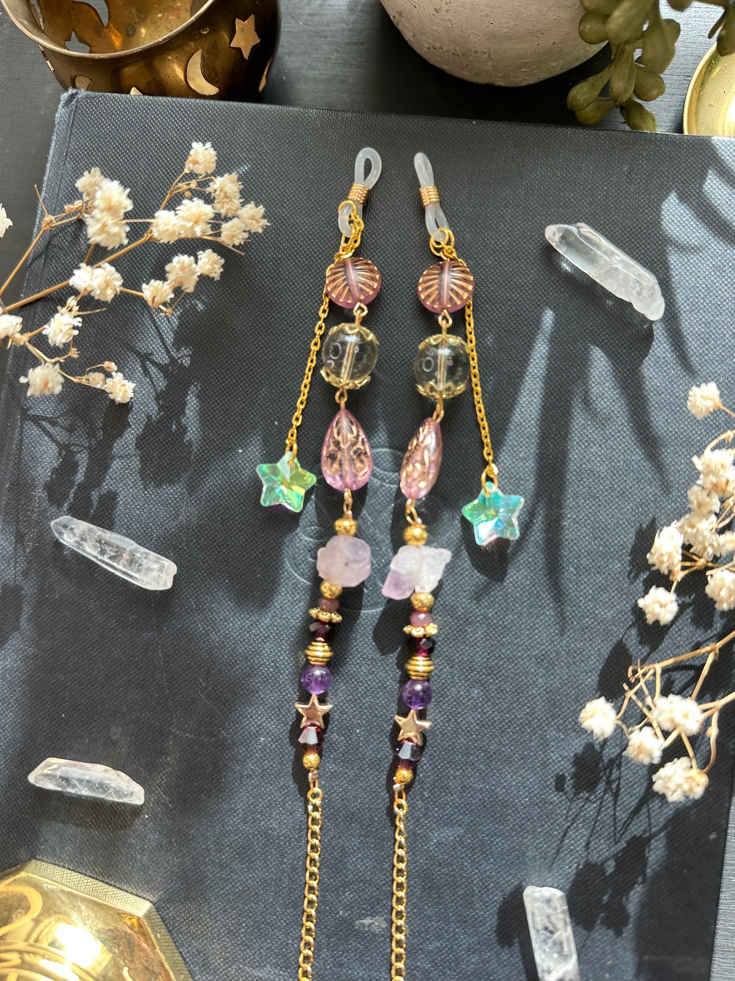 Amethyst Celestial Whimsigoth Glasses Holder Chain