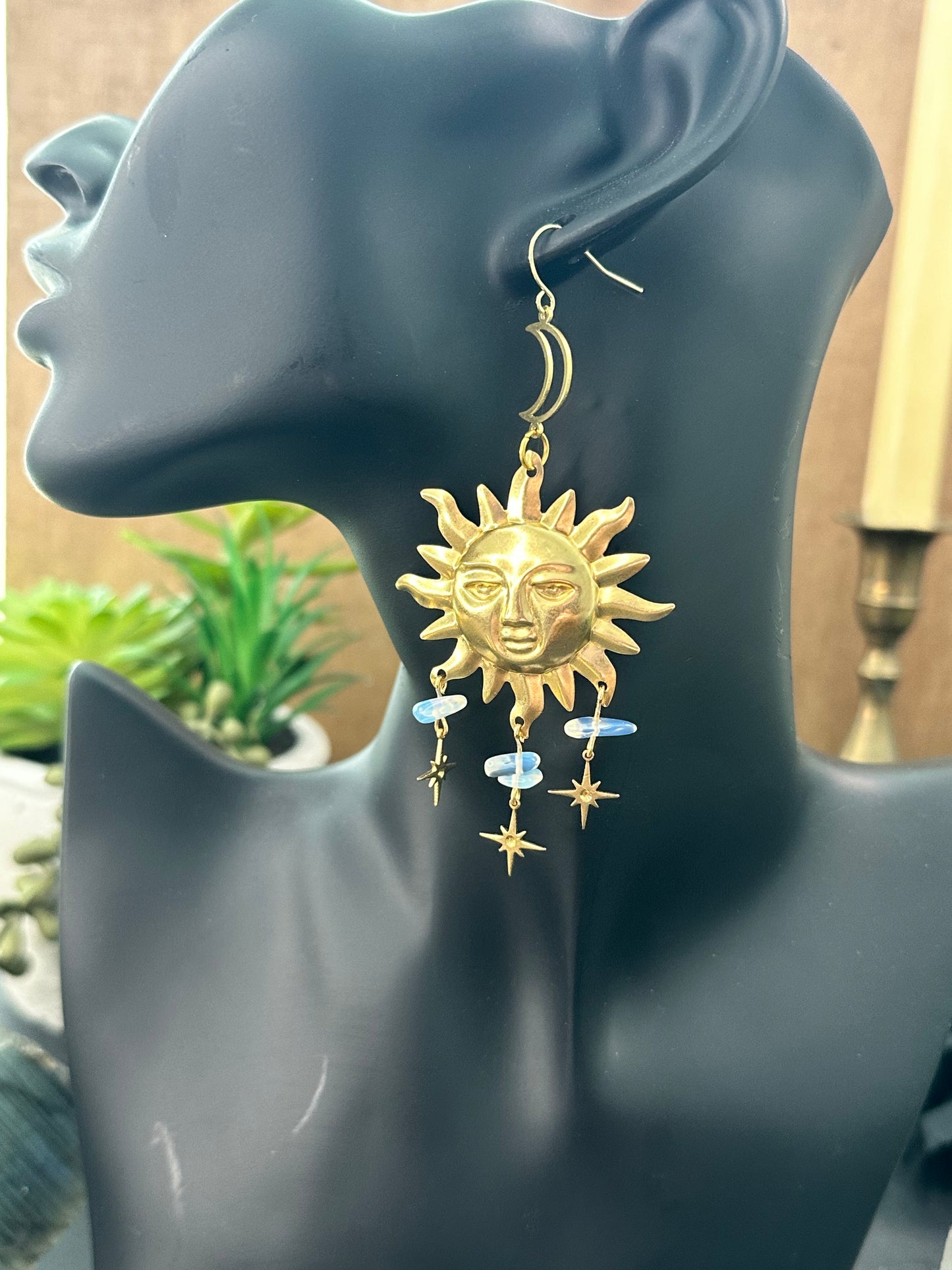 Opalite Whimsigoth Celestial Earrings