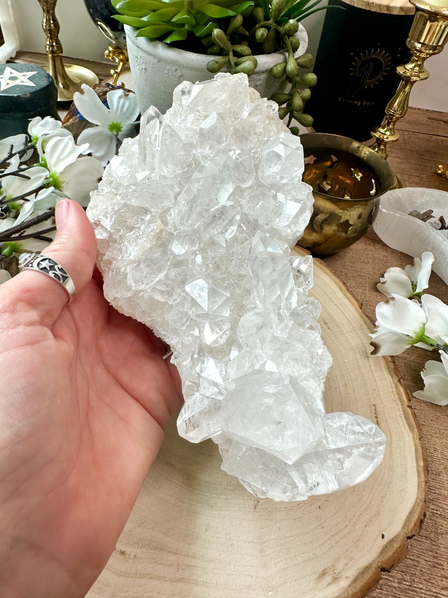 Pink Himalayan quartz cluster b
