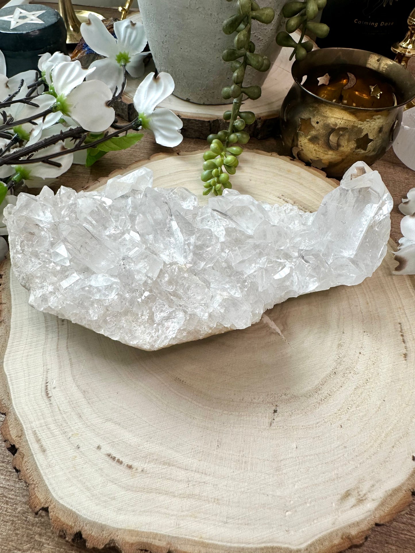 Pink Himalayan quartz cluster b