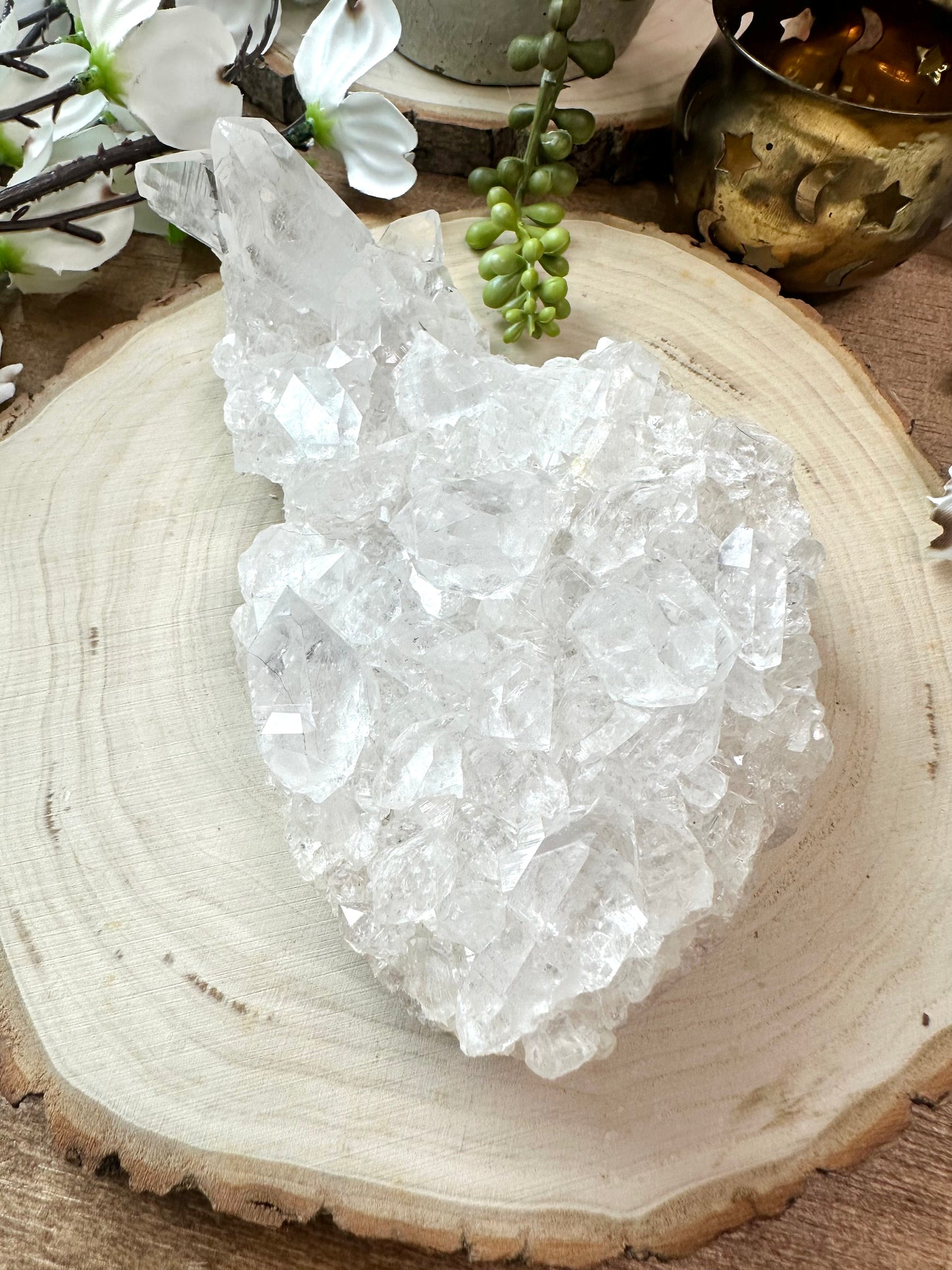 Pink Himalayan quartz cluster b
