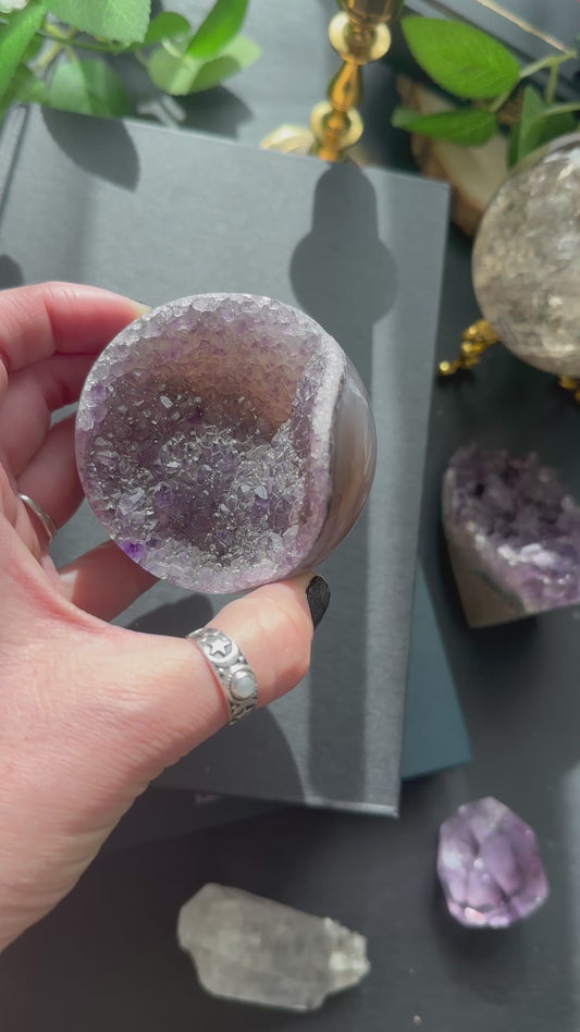 Druzy amethyst sphere D