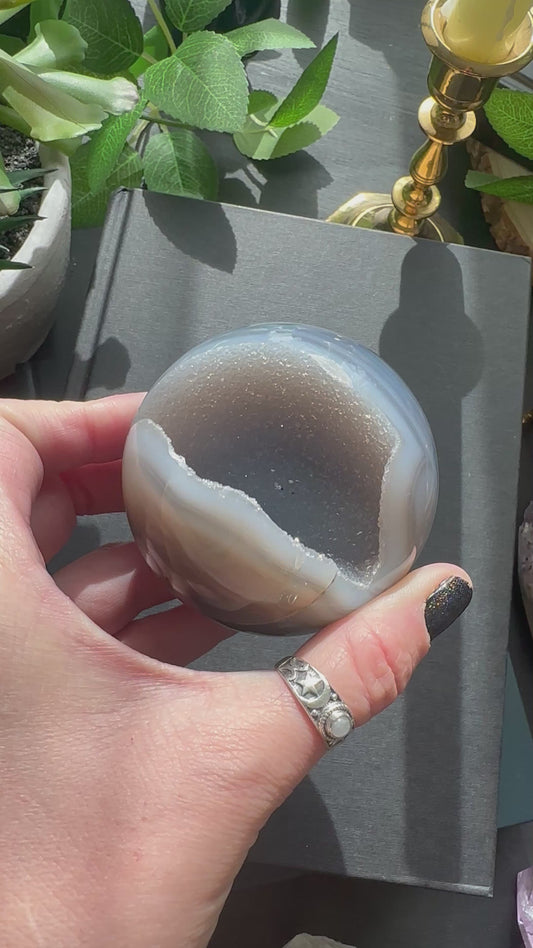 Druzy agate sphere e
