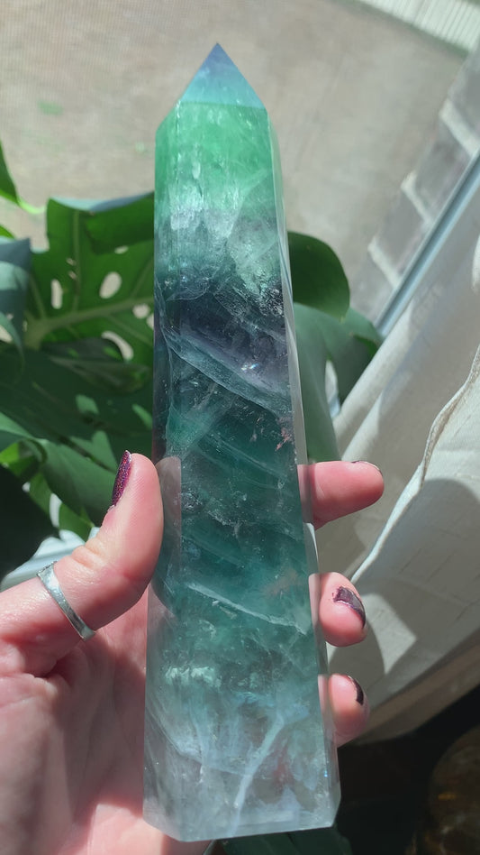 Large fluorite tower