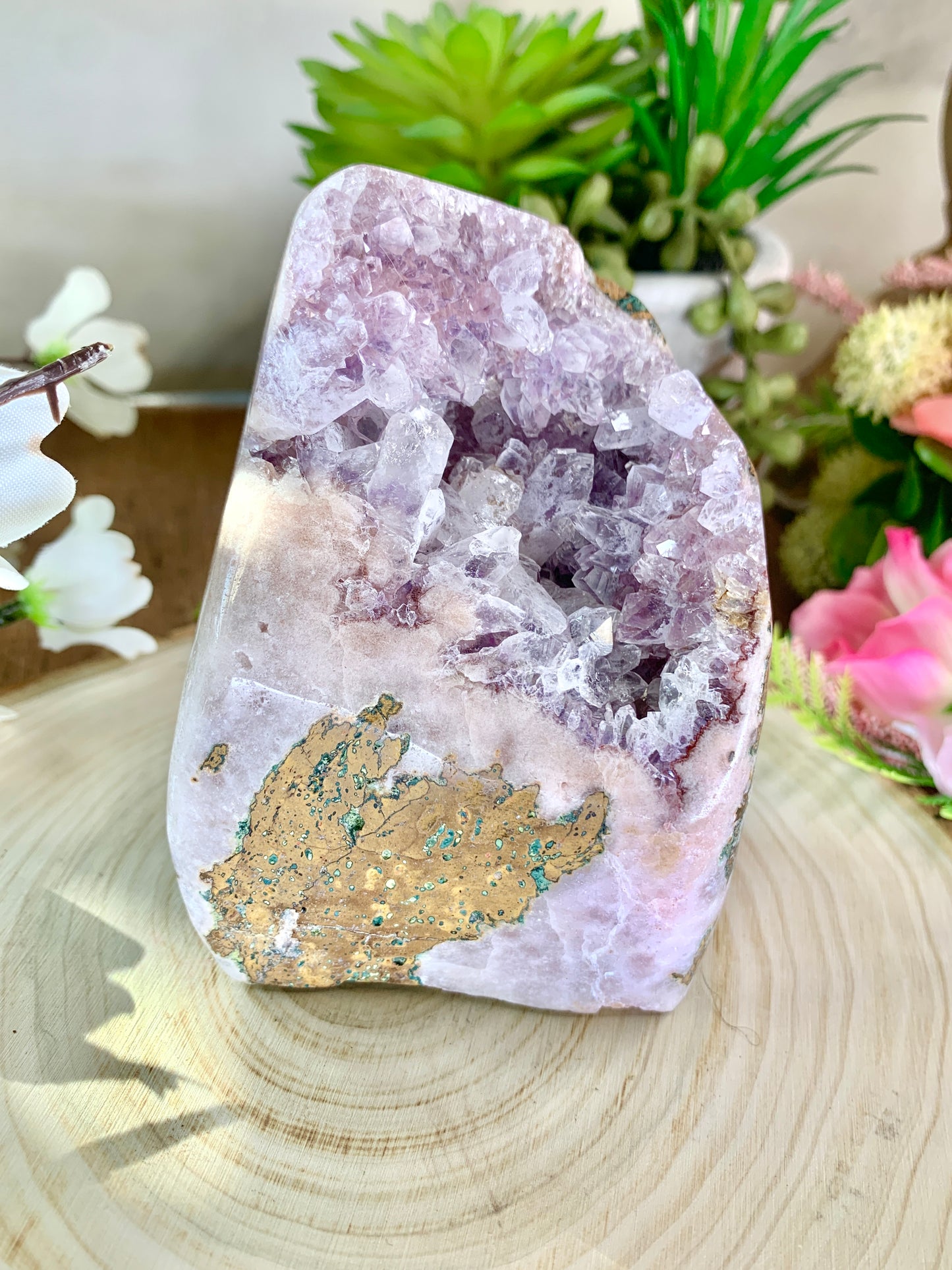 Pink amethyst free form