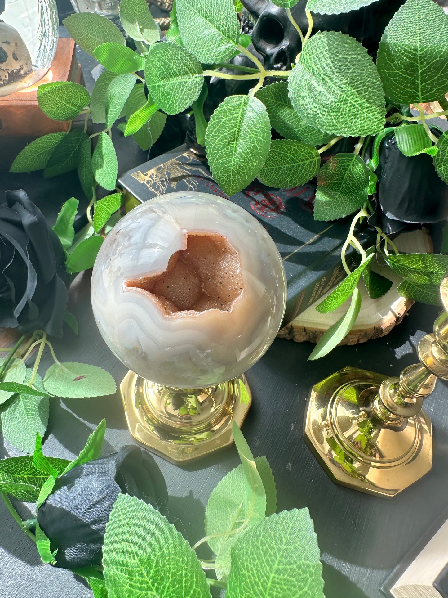 Druzy Agate Sphere B