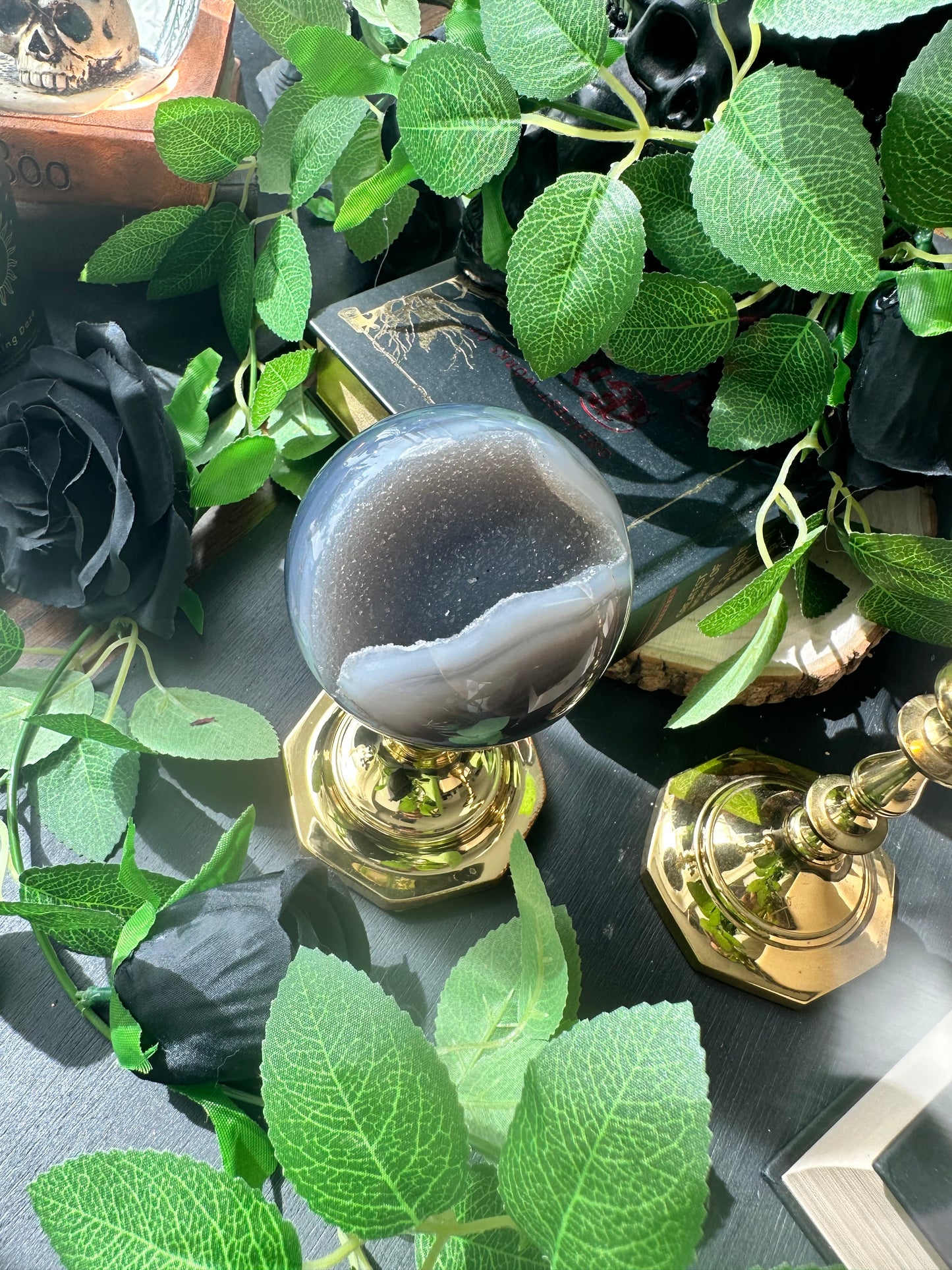Druzy agate sphere e