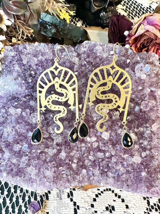 Enchanted snake earrings
