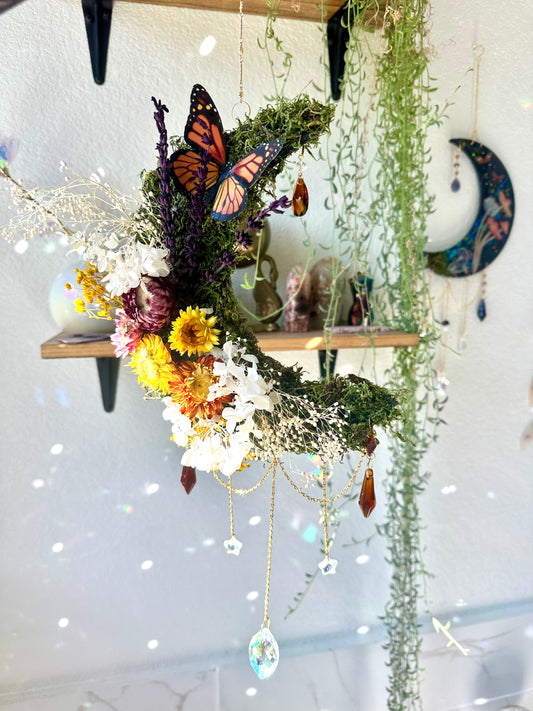 Real botanical wreath/sun catcher