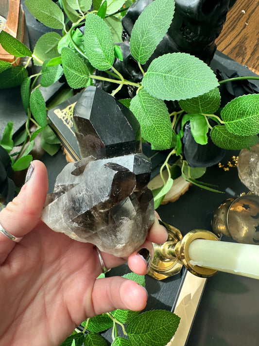 Smokey quartz cluster b