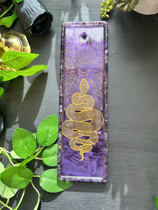 Amethyst Snake incense holder