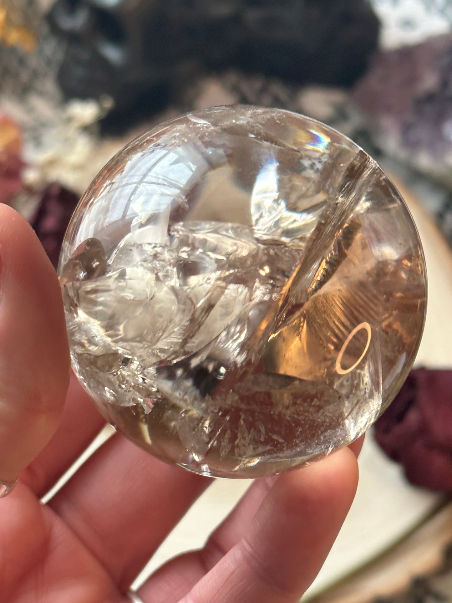 Smokey quartz sphere