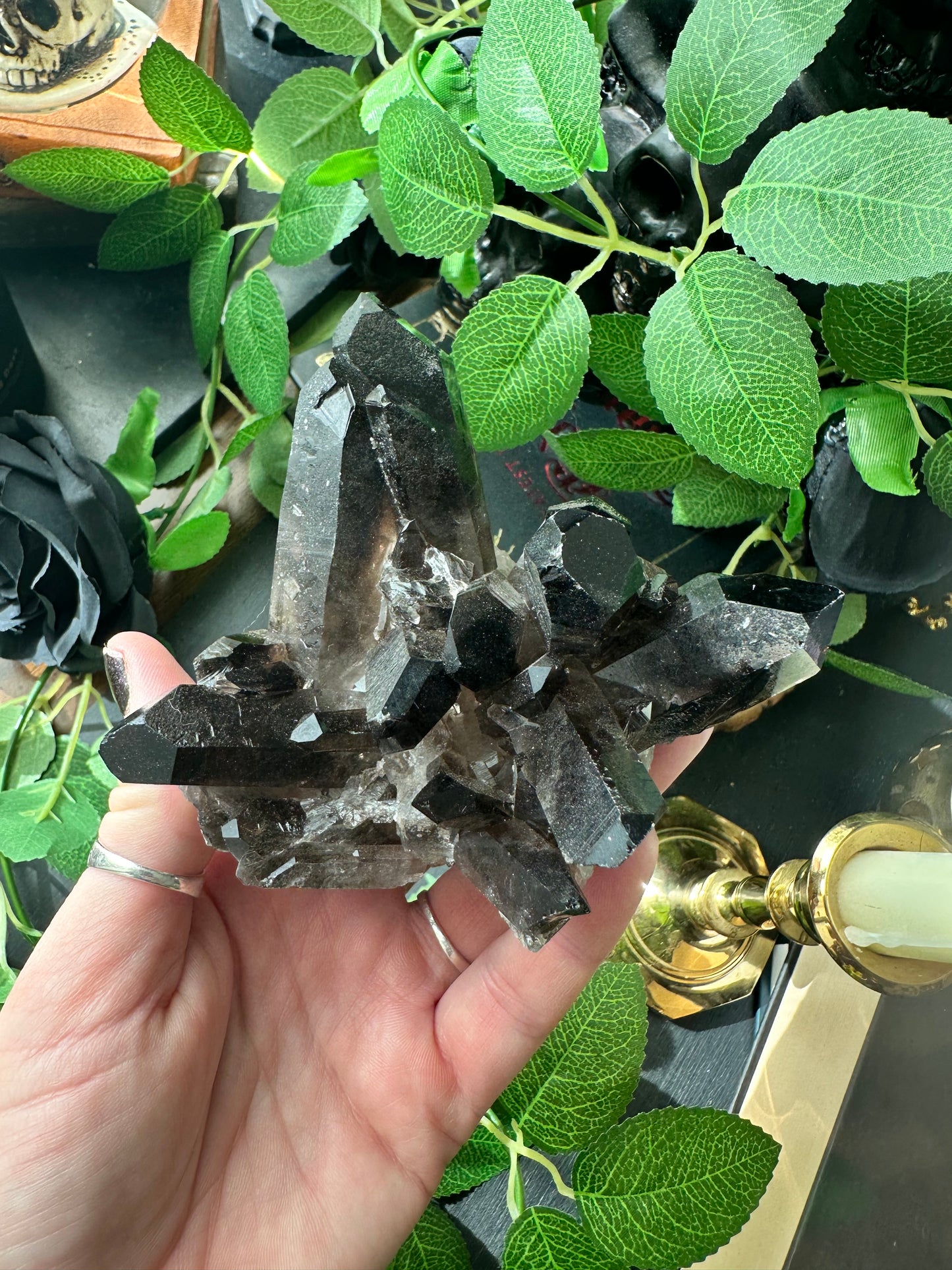 Smokey quartz cluster A