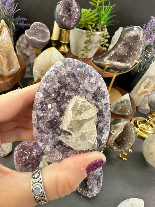 Amethyst with calcite  Freeform