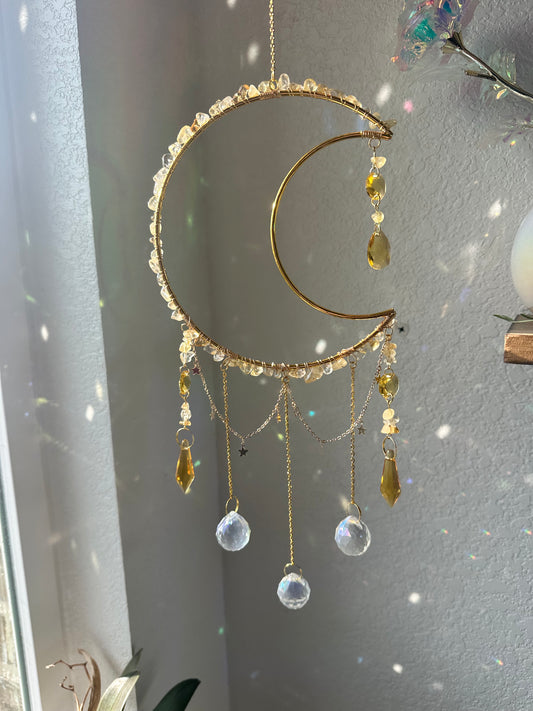 Citrine magic moon sun catcher