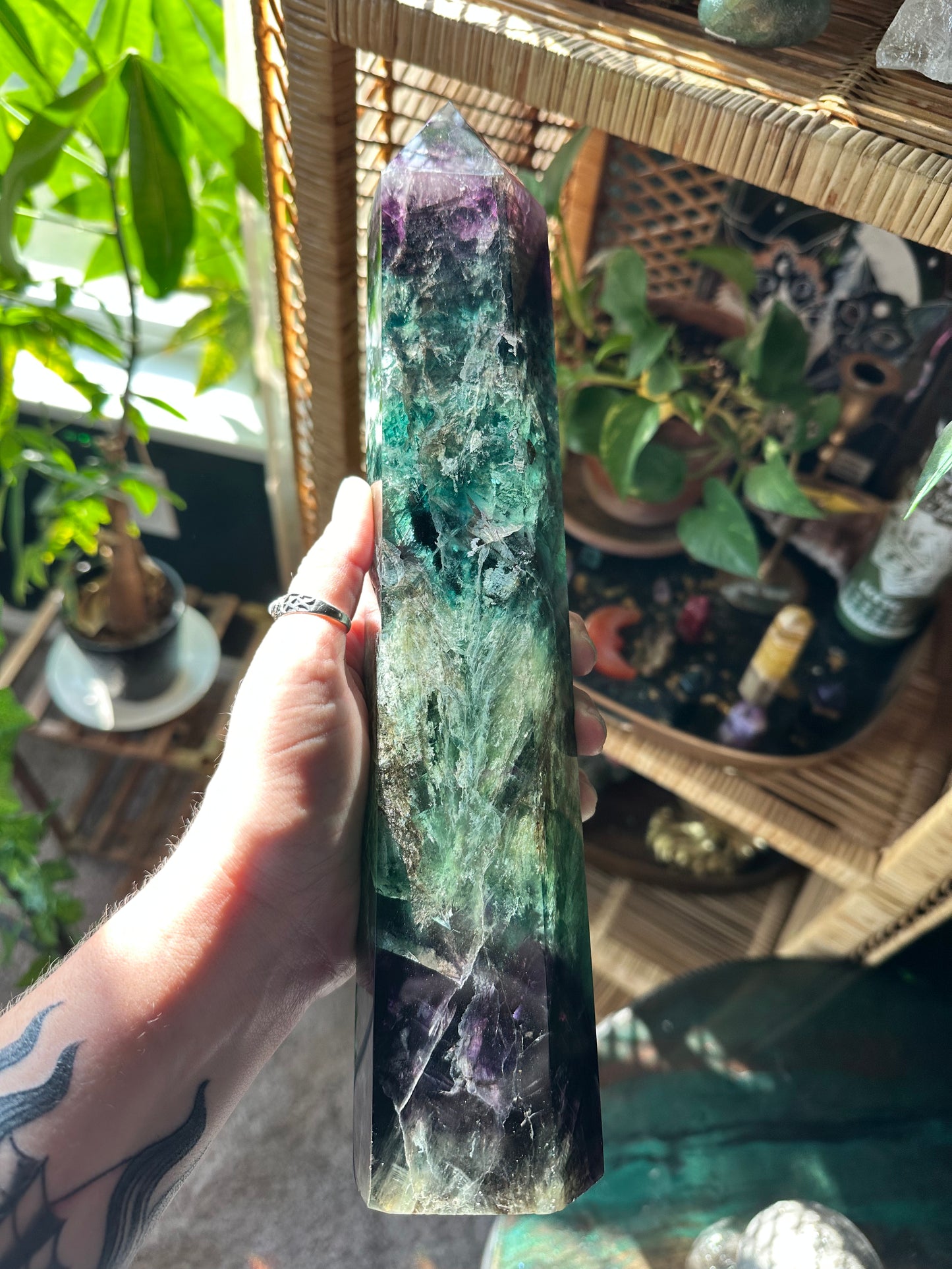 Extra Large Fluorite Tower