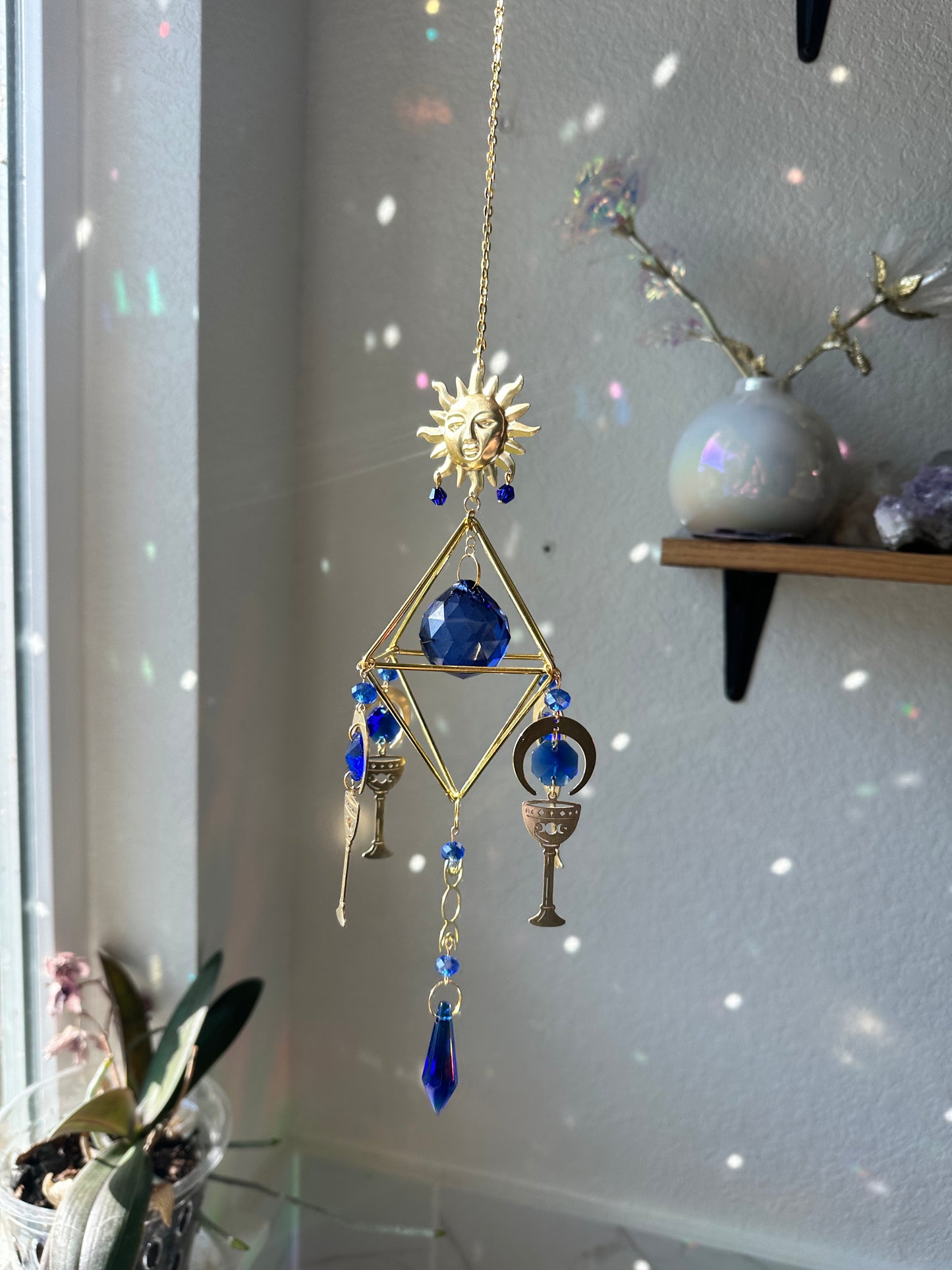 Blue Cups Tarot Sun Catcher