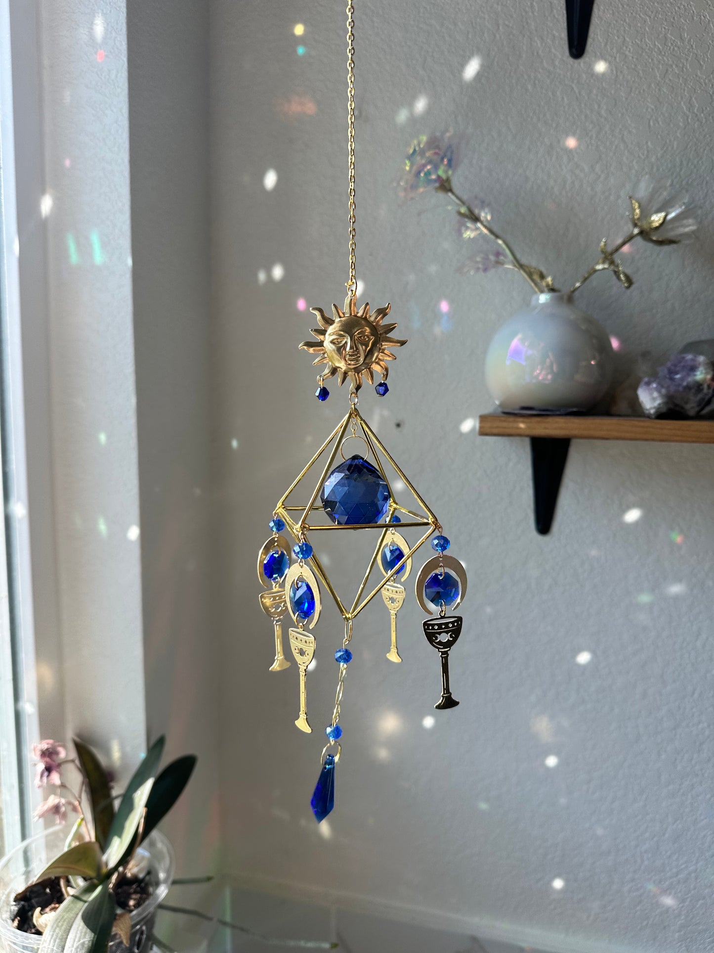 Blue Cups Tarot Sun Catcher