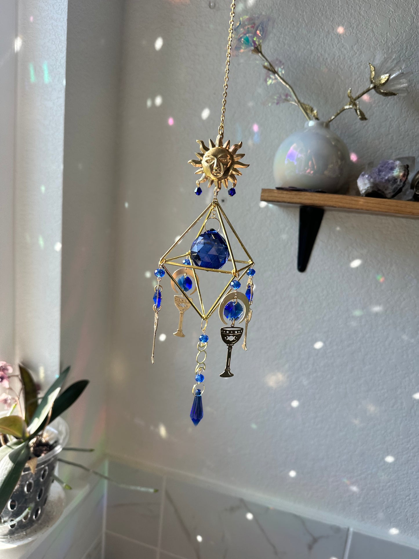 Blue Cups Tarot Sun Catcher