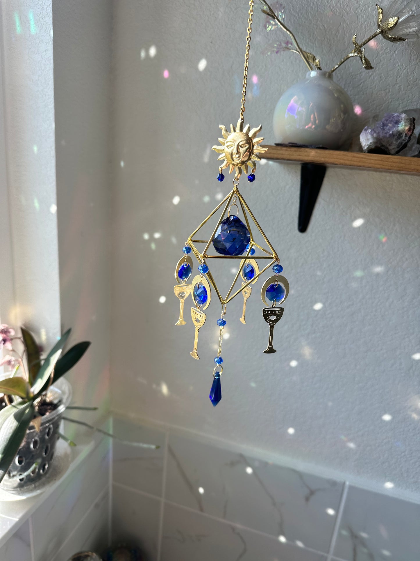 Blue Cups Tarot Sun Catcher