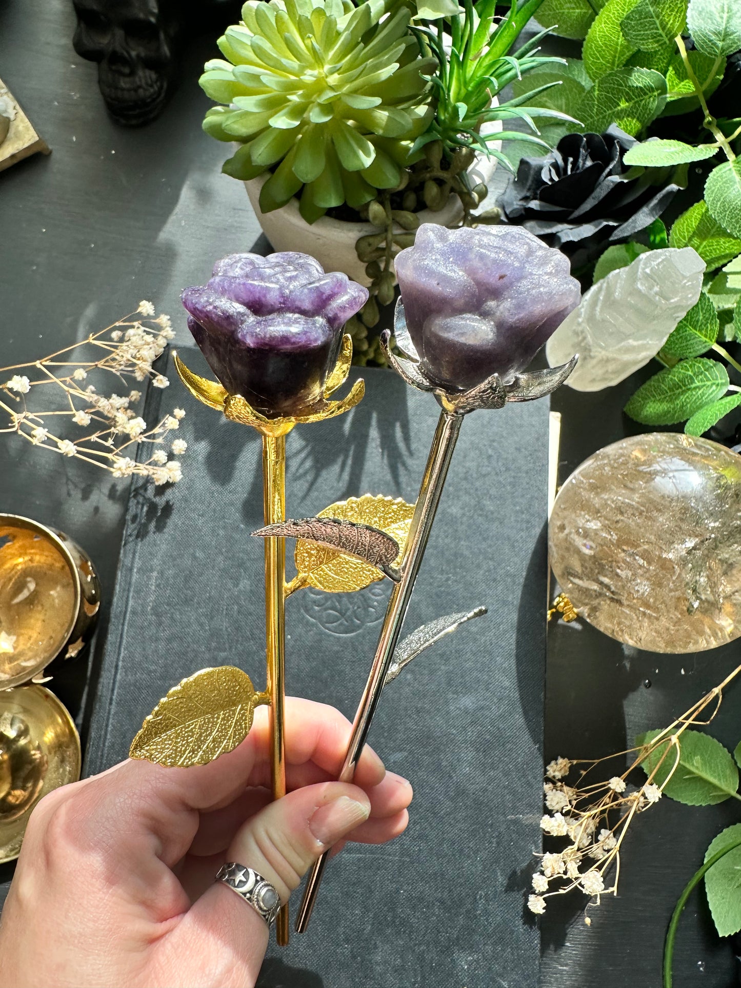 Forever Flower Crystal Rose Stem