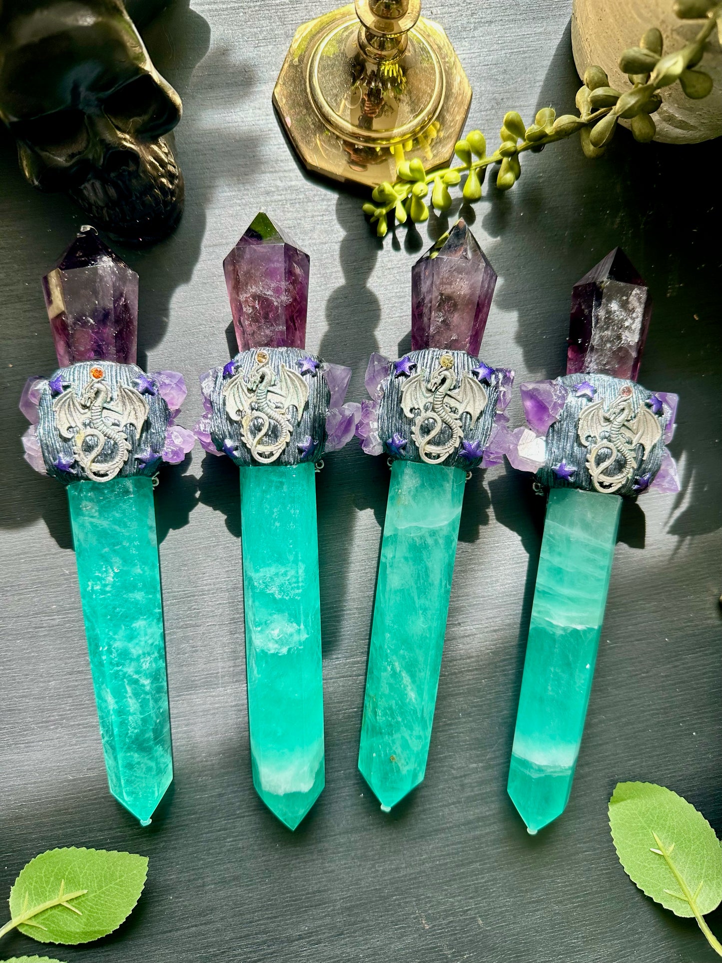 Fluorite Amethyst Wands