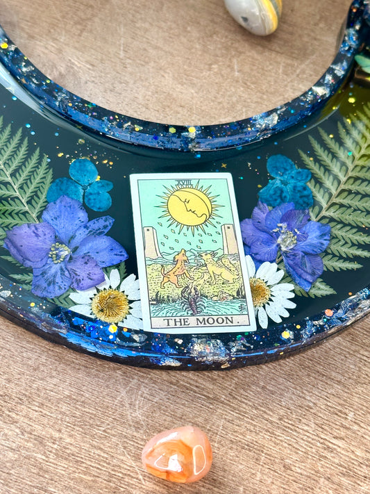 The moon tarot moon shaped trinket tray