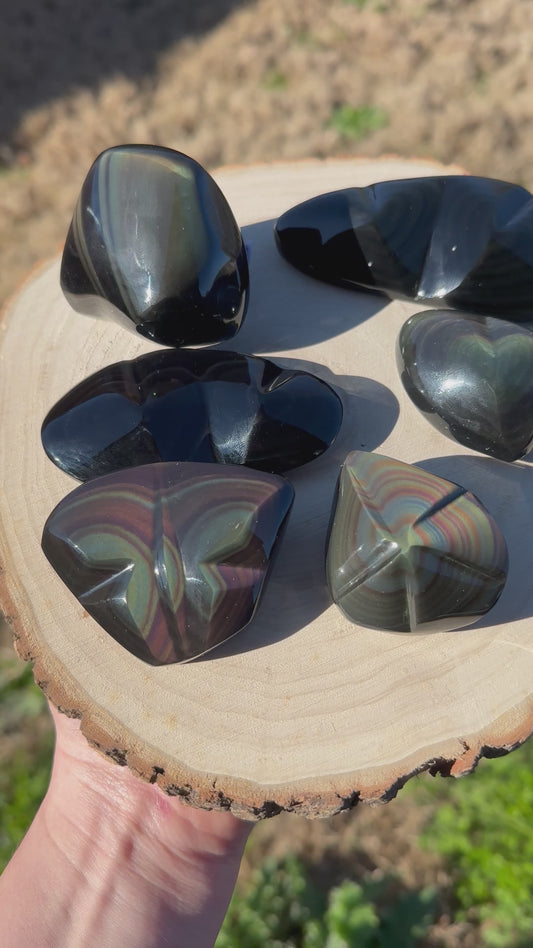 Rainbow Obsidian Shapes