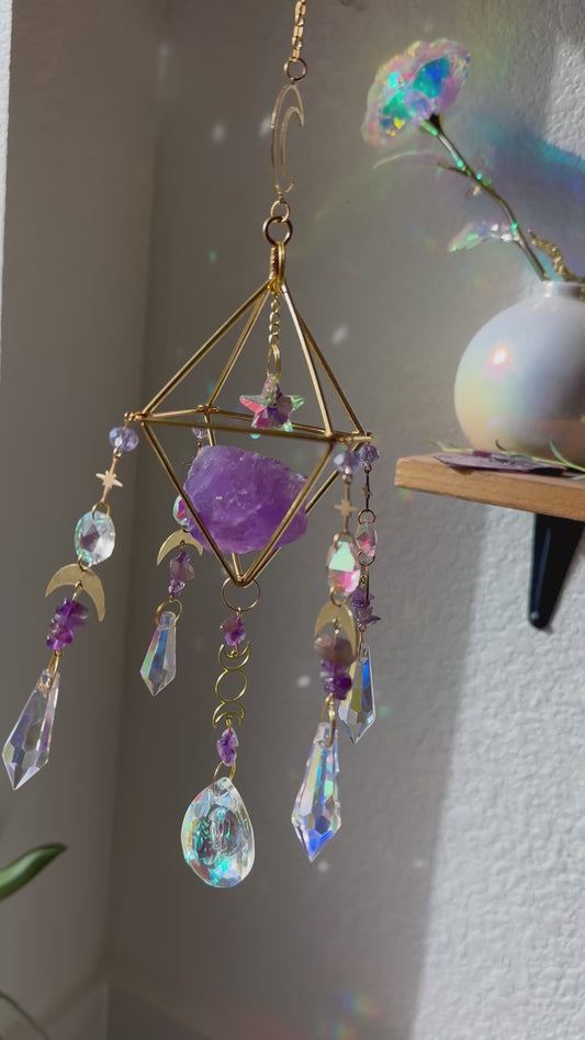 Amethyst love suncatcher