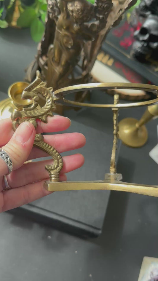 Larger Vintage brass sphere holders