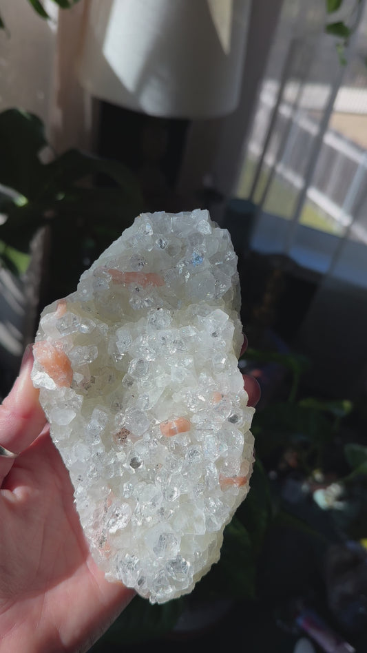 apophyllite and stilbite Cluster